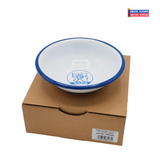 NEW! Merkur Blue & White Steel Enamel Shaving Lather Bowl