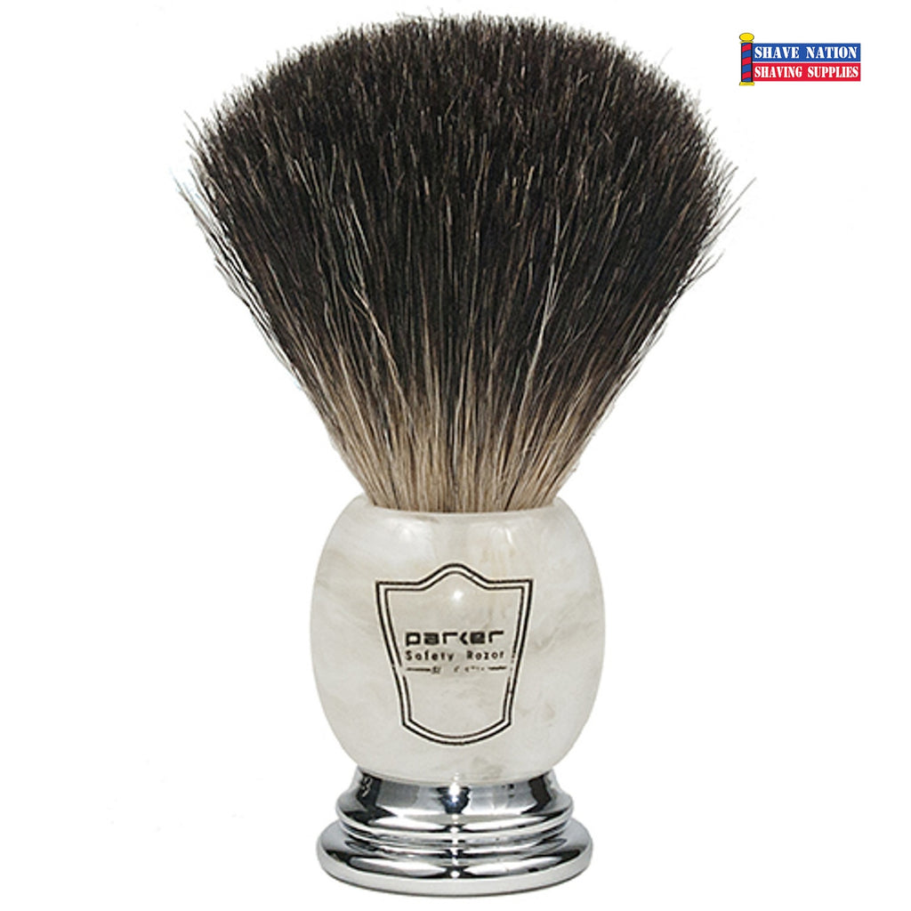 Parker Black Badger Brush Marble