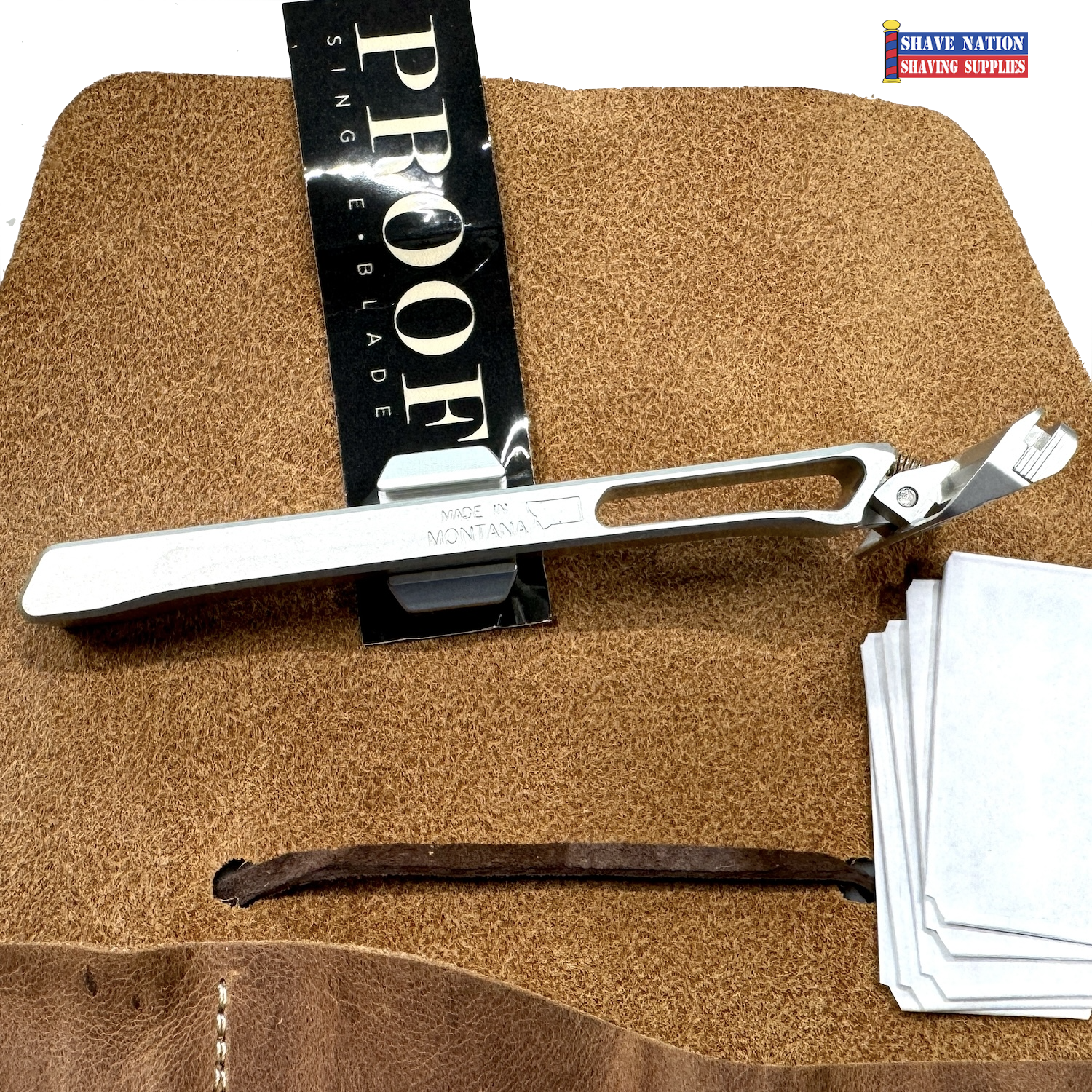 PROOF SELECT Aluminum Single Edge Safety Razor & Stand | Shave Nation ...