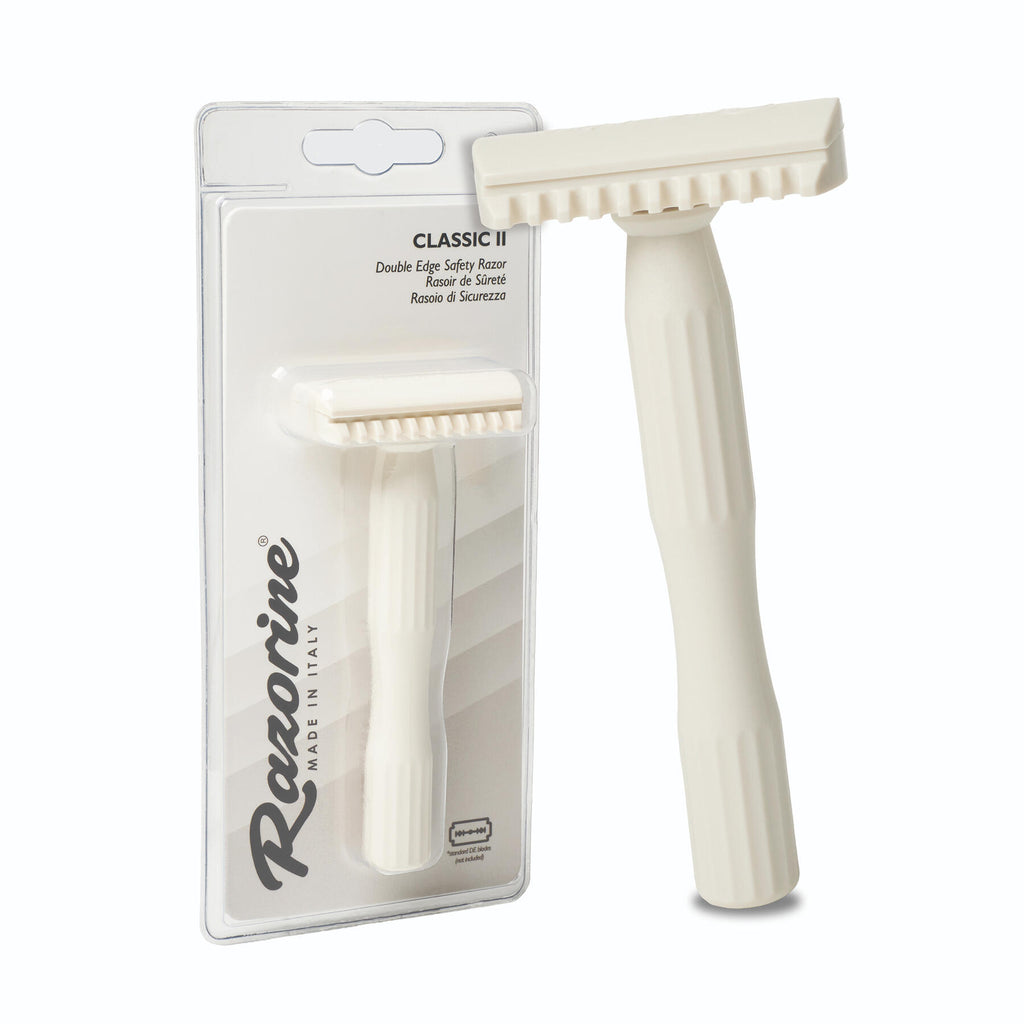 Razorine White Castle Classic II Open Comb 3 Piece Safety Razor-From Italy