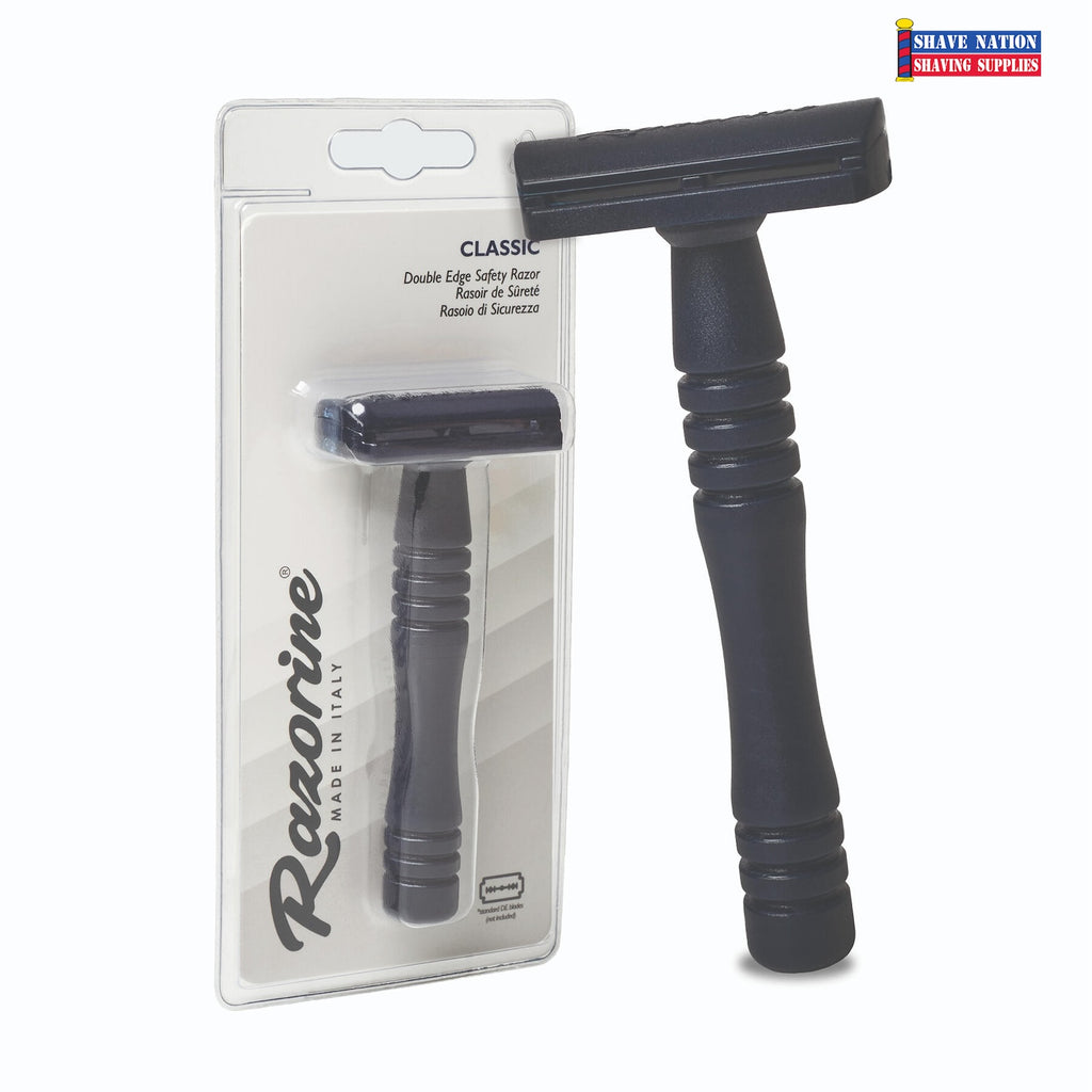 Razorine Blue Night Classic Closed Comb 3 Piece Safety Razor-From Italy