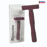 Razorine Red Marsala Classic II Open Comb 3 Piece Safety Razor-From Italy