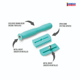 Razorine Turquoise Island Classic II Open Comb 3 Piece Safety Razor-From Italy