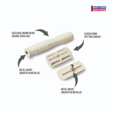 Razorine White Castle Classic Closed Comb 3 Piece Safety Razor-From Italy