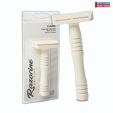 Razorine White Castle Classic Closed Comb 3 Piece Safety Razor-From Italy