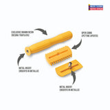 Razorine Classic II Yellow Butterscotch Open Comb 3 Piece Safety Razor-From Italy