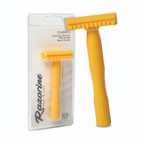 Razorine Classic II Yellow Butterscotch Open Comb 3 Piece Safety Razor-From Italy