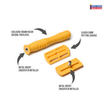 Razorine Yellow Butterscotch Closed Comb 3 Piece Safety Razor-From Italy