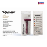 Razorine Red Marsala Closed Comb 3 Piece Safety Razor-From Italy