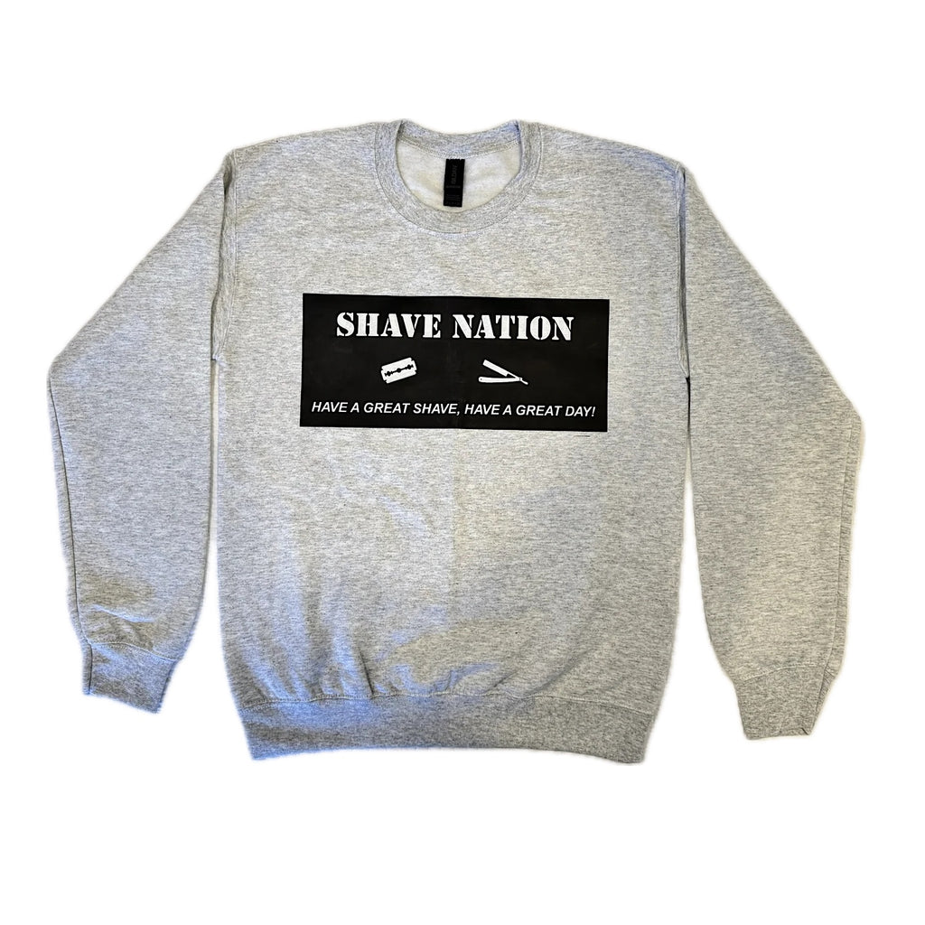 Shave Nation Blackout Comfy Heather Gray Fleece Sweatshirt