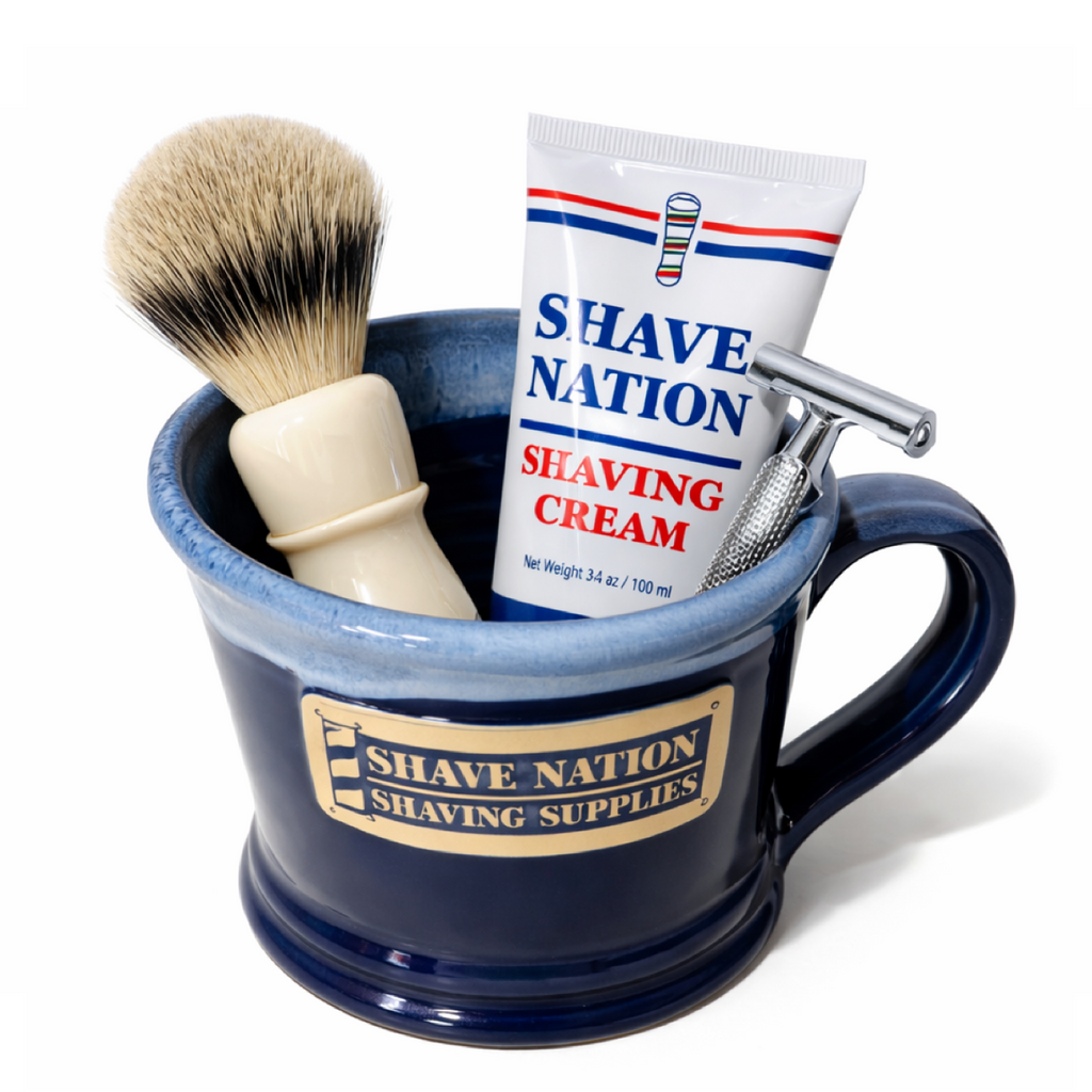 NEW! Shave Nation Custom Stoneware Shaving Mug-Made in USA