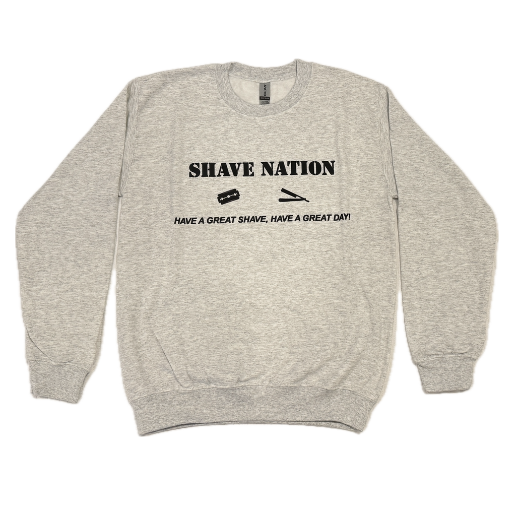 Shave Nation Comfy Heather Gray Fleece Sweatshirt