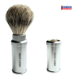 Shave Nation Pure Badger Travel Brush Matte Satin Case