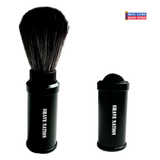 Shave Nation Synthetic Travel Brush Black Case