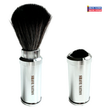 Shave Nation Synthetic Travel Brush Polished Chrome Case