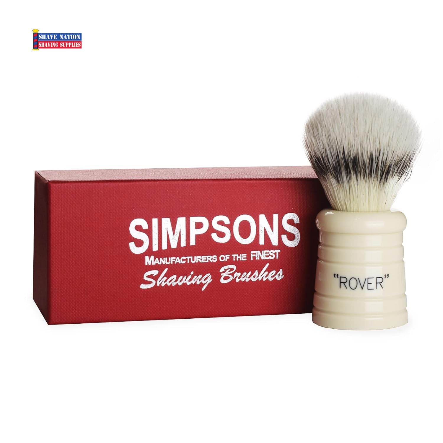 Simpsons Rover Platinum Synthetic Brush | Shave Nation Shaving Supplies®
