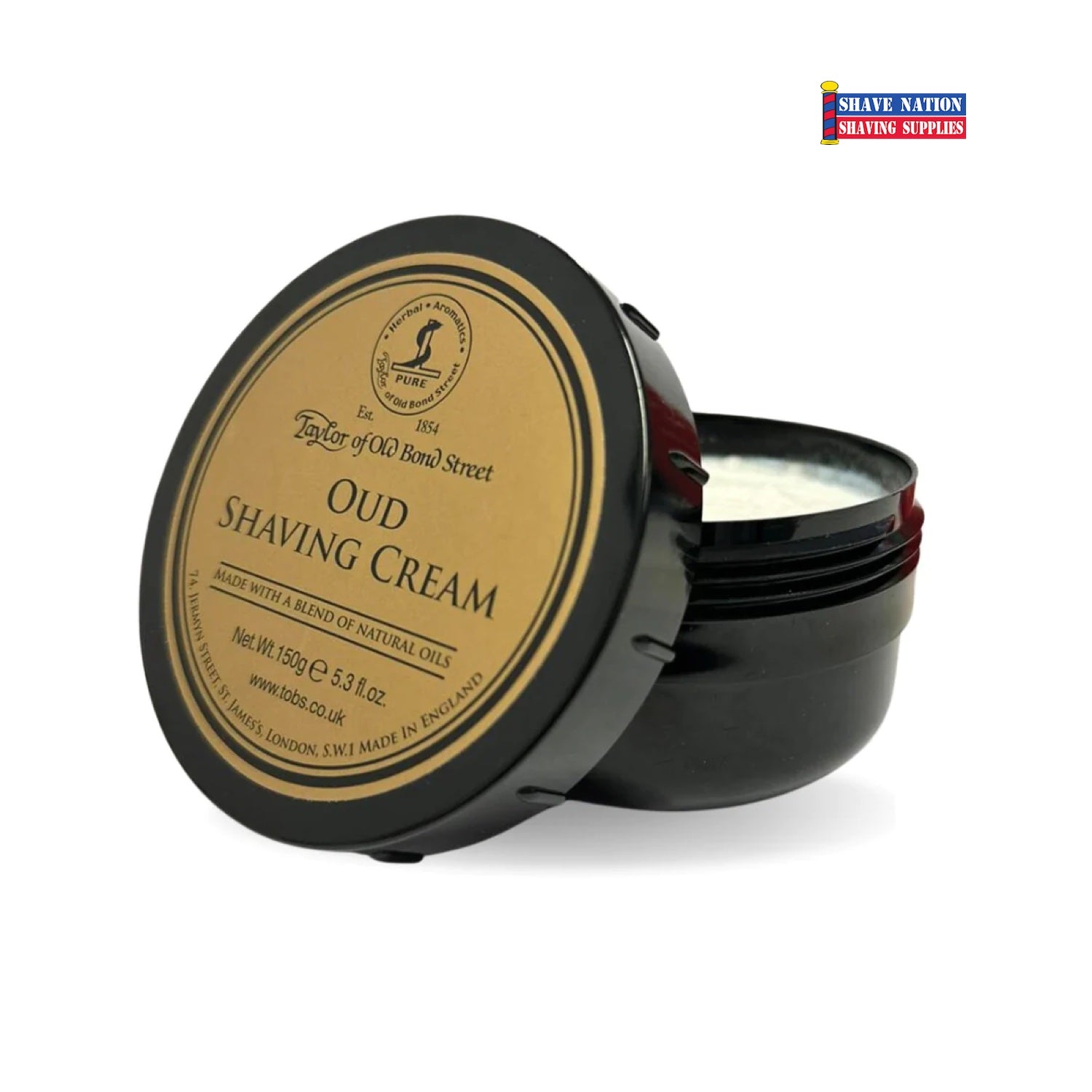 OUD Cream Shaving Bond Shave Taylor Shaving Jar Street Supplies® NEW! of Old Nation |