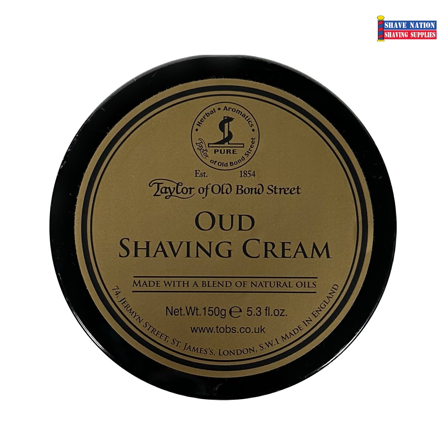 NEW! Taylor Nation Shaving | Supplies® Shaving Cream Street Shave Old Bond Jar OUD of