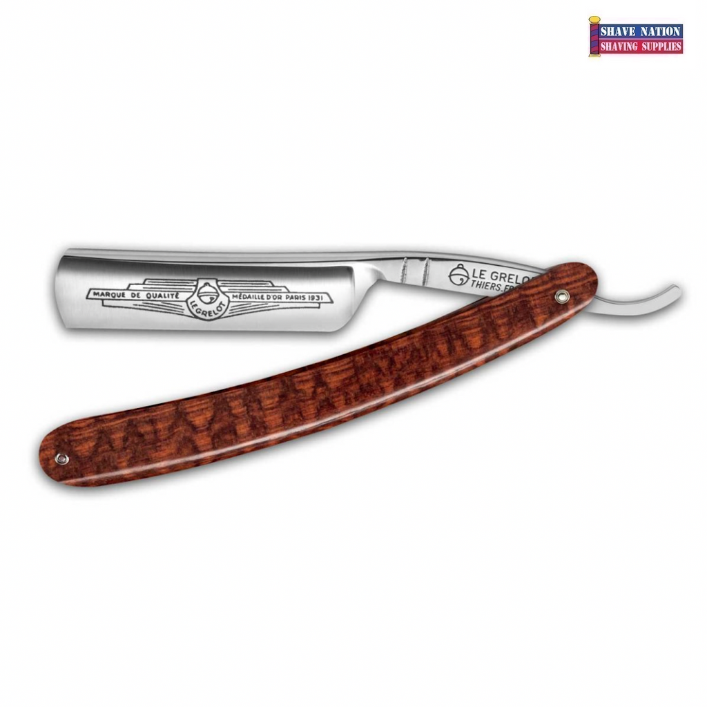Thiers Issard Le Grelot Straight Razor 6/8 Blade Snake Wood Handles