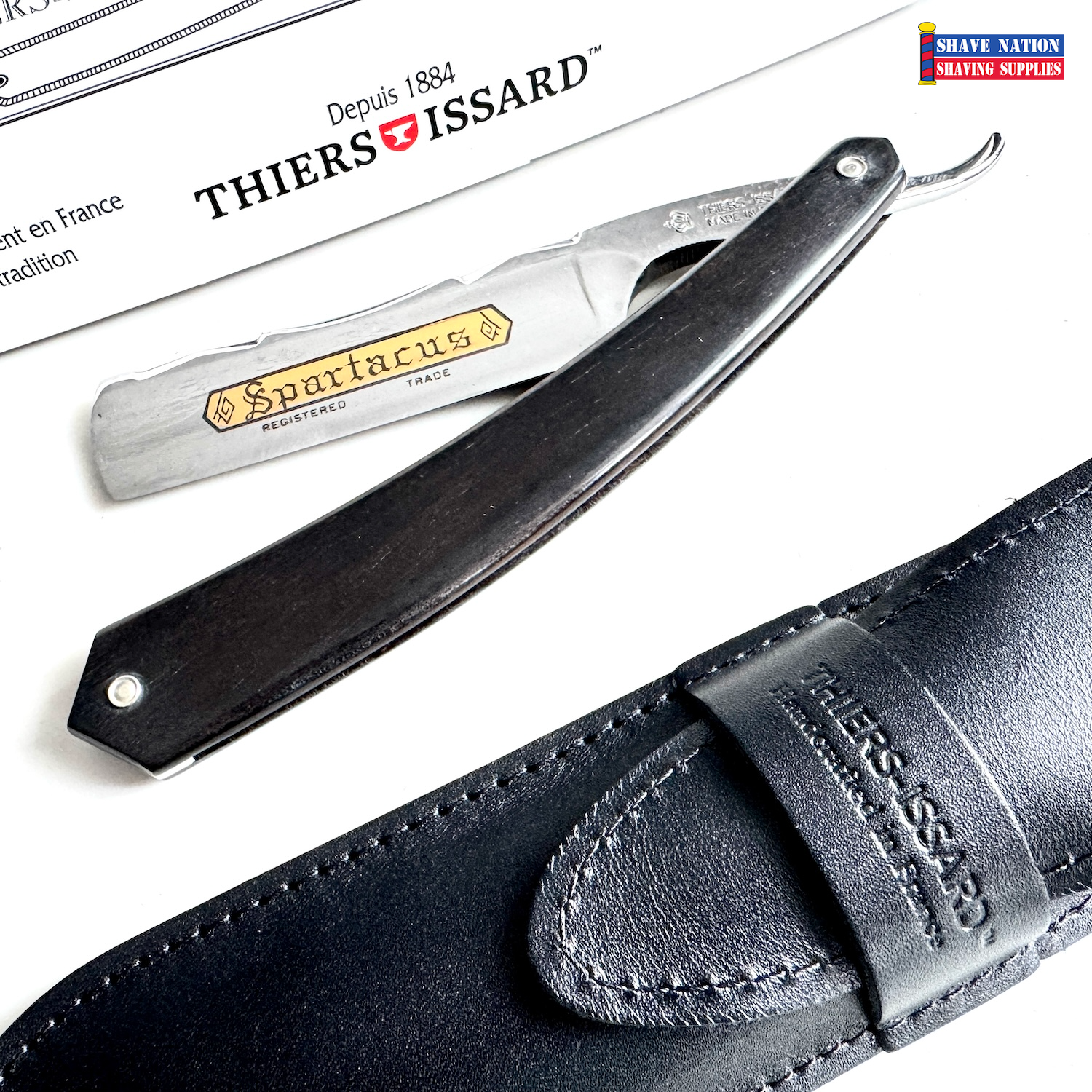 Actual Razor Thiers Issard Spartacus Straight Razor 6/8 Blade Round Nose | Shave ...