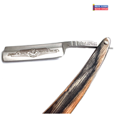Thiers Issard Le Grelot 5/8 Blade Straight Razor Black & Brown Stamina Handles