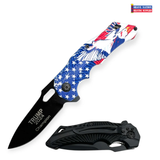 Tiger-USA Spring Assisted Drop Point Knife TRUMP Champion 2024