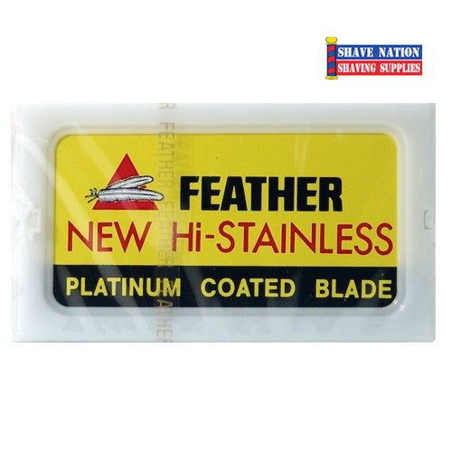 Feather Hi-Stainless Platinum Coated Double Edged Safety Razor