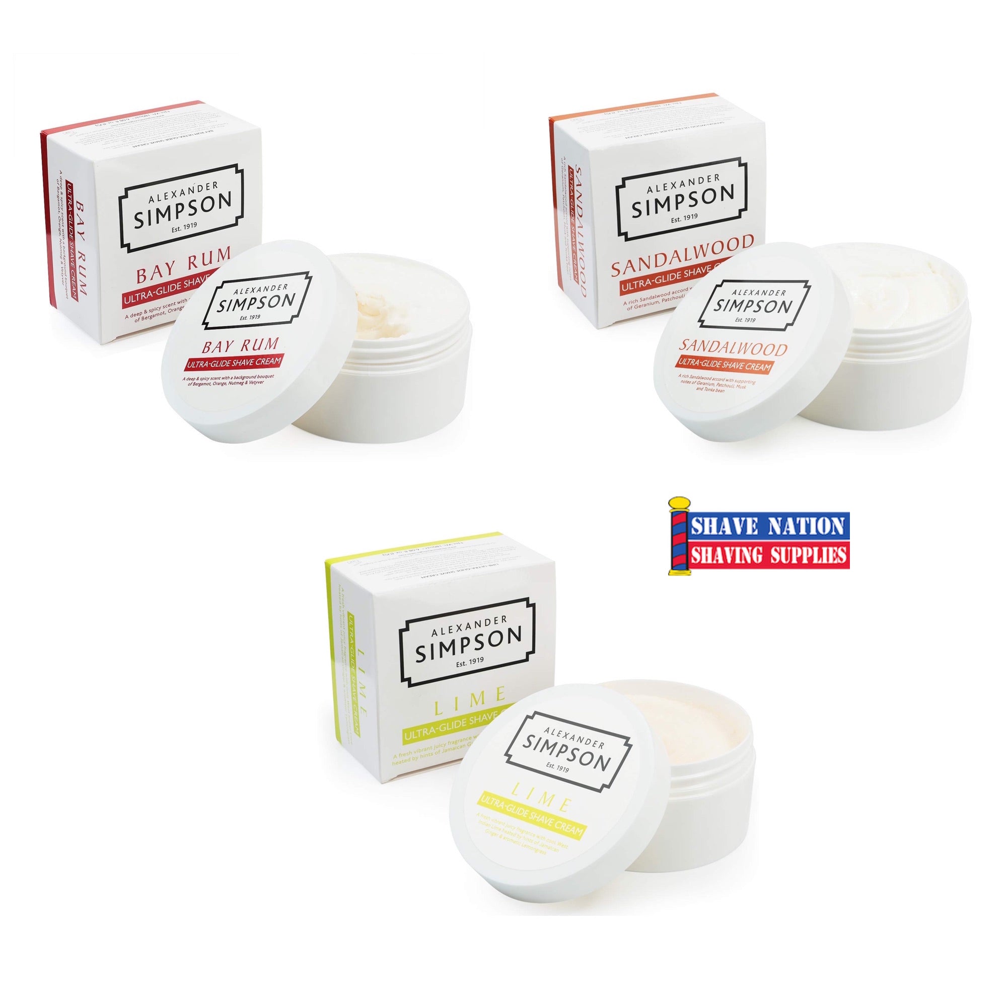 Alexander Simpsons Ultra-Glide Shaving Cream Jar | Shave Nation Shaving ...