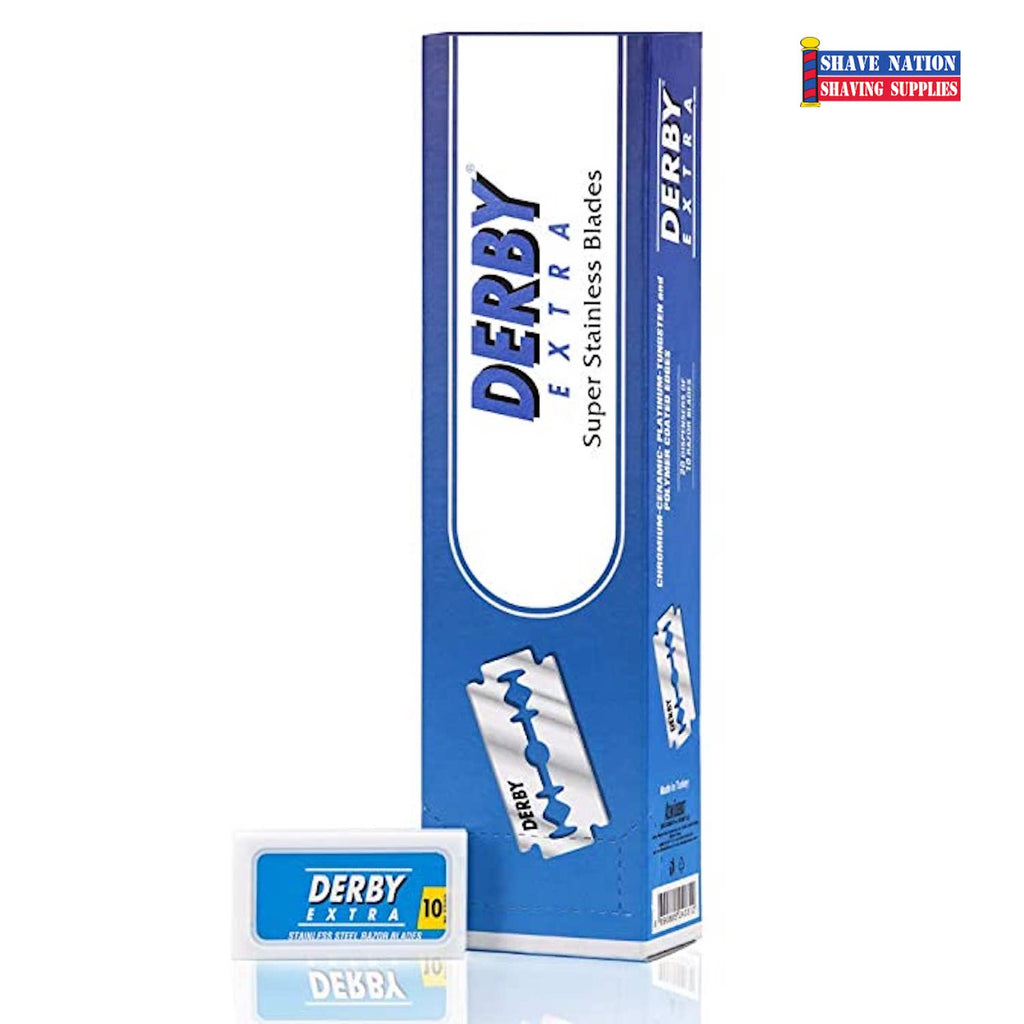 Derby Extra Stainless Steel DE Blades-Blue 200ct
