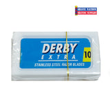 Derby Extra Stainless Steel DE Blades 10 PK-Blue