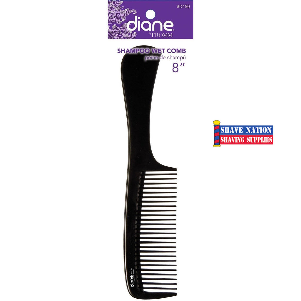 Diane 8 Inch Shampoo Comb Black
