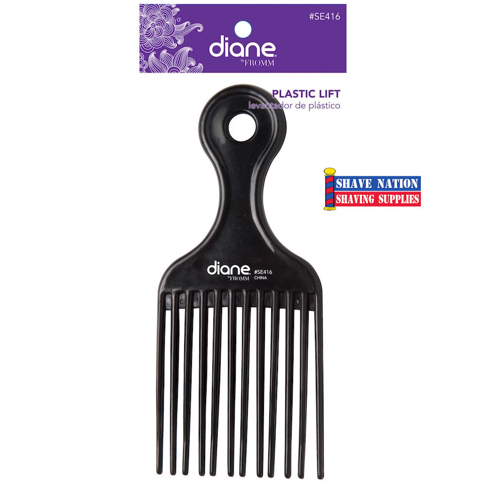 Black Plastic Hair Pick Comb