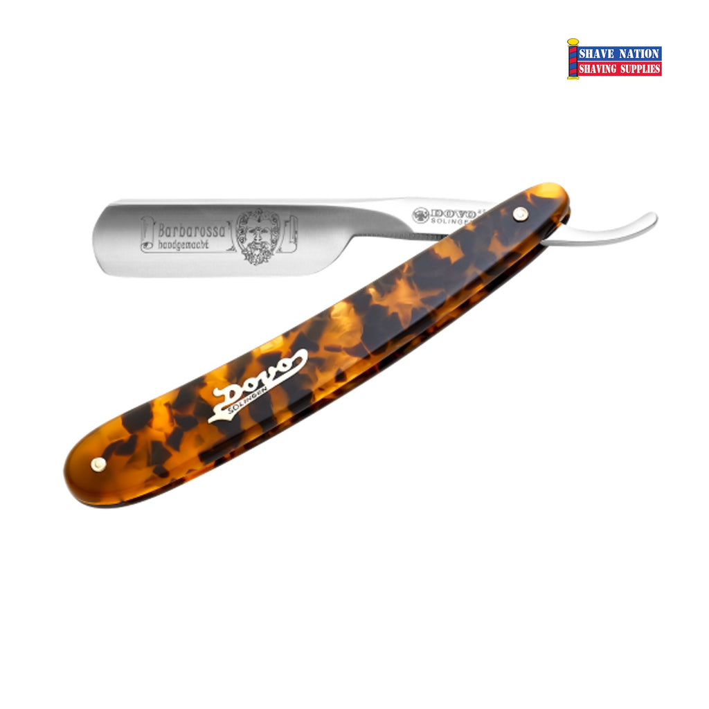 Dovo Barbarossa 5/8 Round Point Tortoise Straight Razor