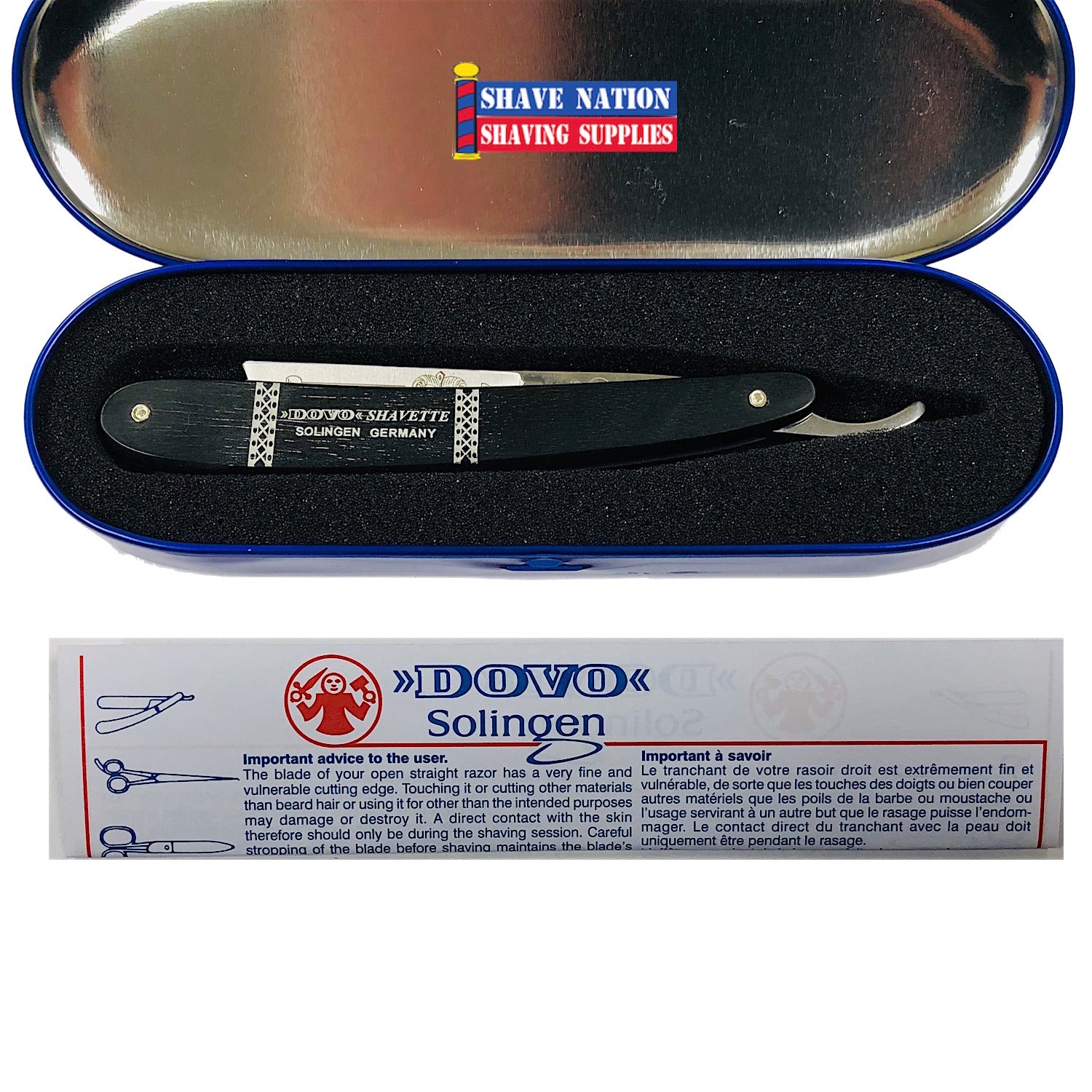 Dovo Barbarossa 5/8 Short Blade Spanish Point Straight Razor | Shave ...
