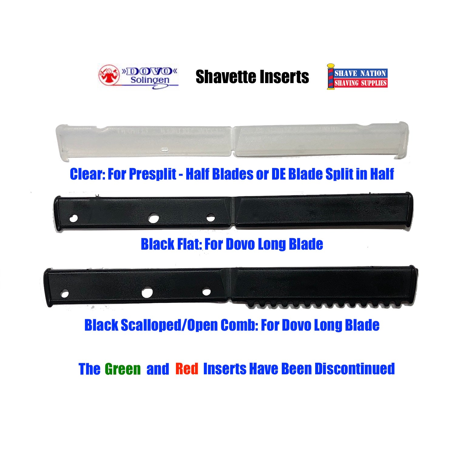 Plastic Blade Inserts for Dovo Shavette Razors | Shave Nation Shaving ...