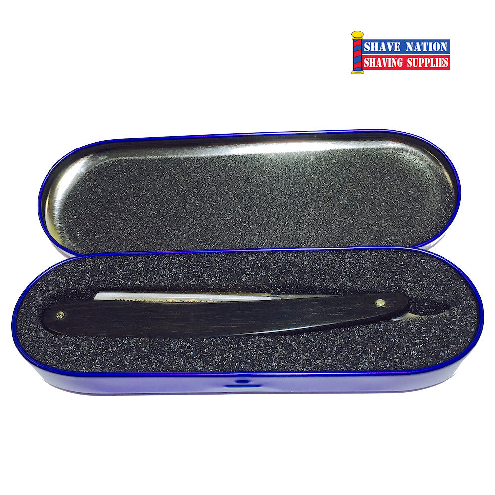 Dovo Straight Razor 5/8 Half Hollow Silver Steel Blade Ebony Handles ...