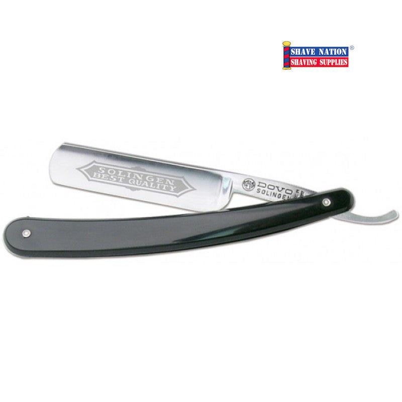 Dovo Straight Razor 5/8 Full Hollow Blade Black Acrylic Handles
