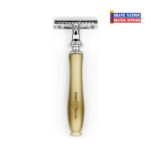 Edwin Jagger Closed Comb Chatsworth Razor Horn/Chrome LHCSR