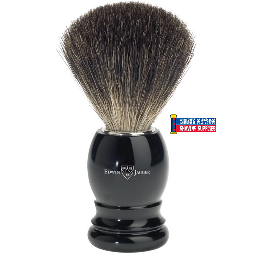 Edwin Jagger Ebony Handle Pure Black Badger Brush