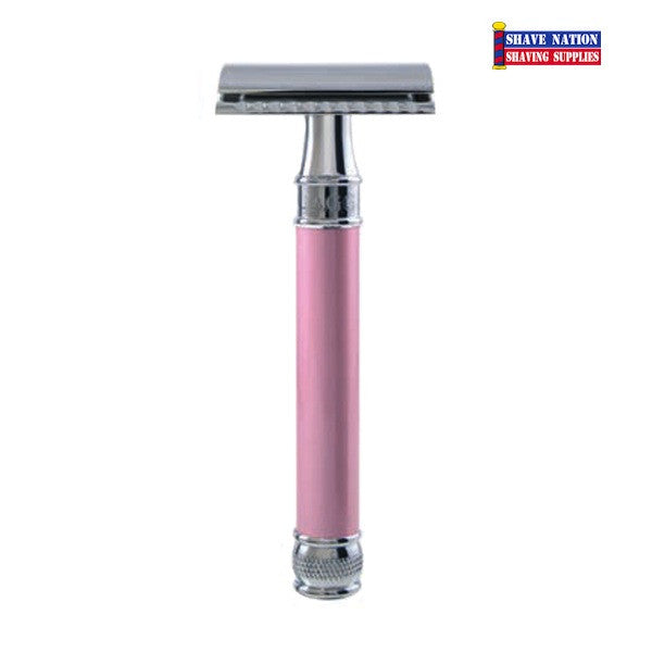 Edwin Jagger Closed Comb DELPI14BL Pink Safety Razor