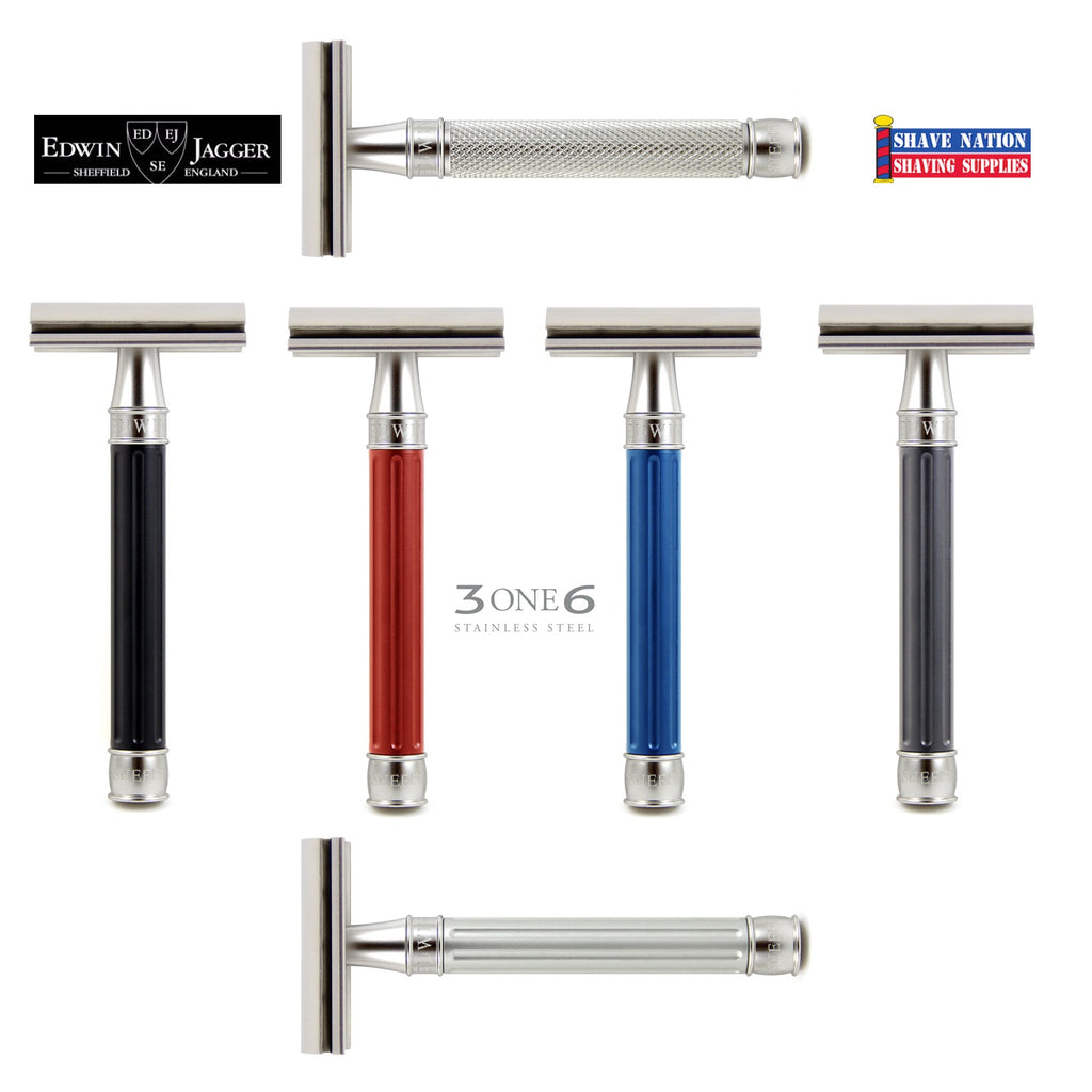 Edwin Jagger 3ONE6 Stainless Steel Closed Comb Safety Razor