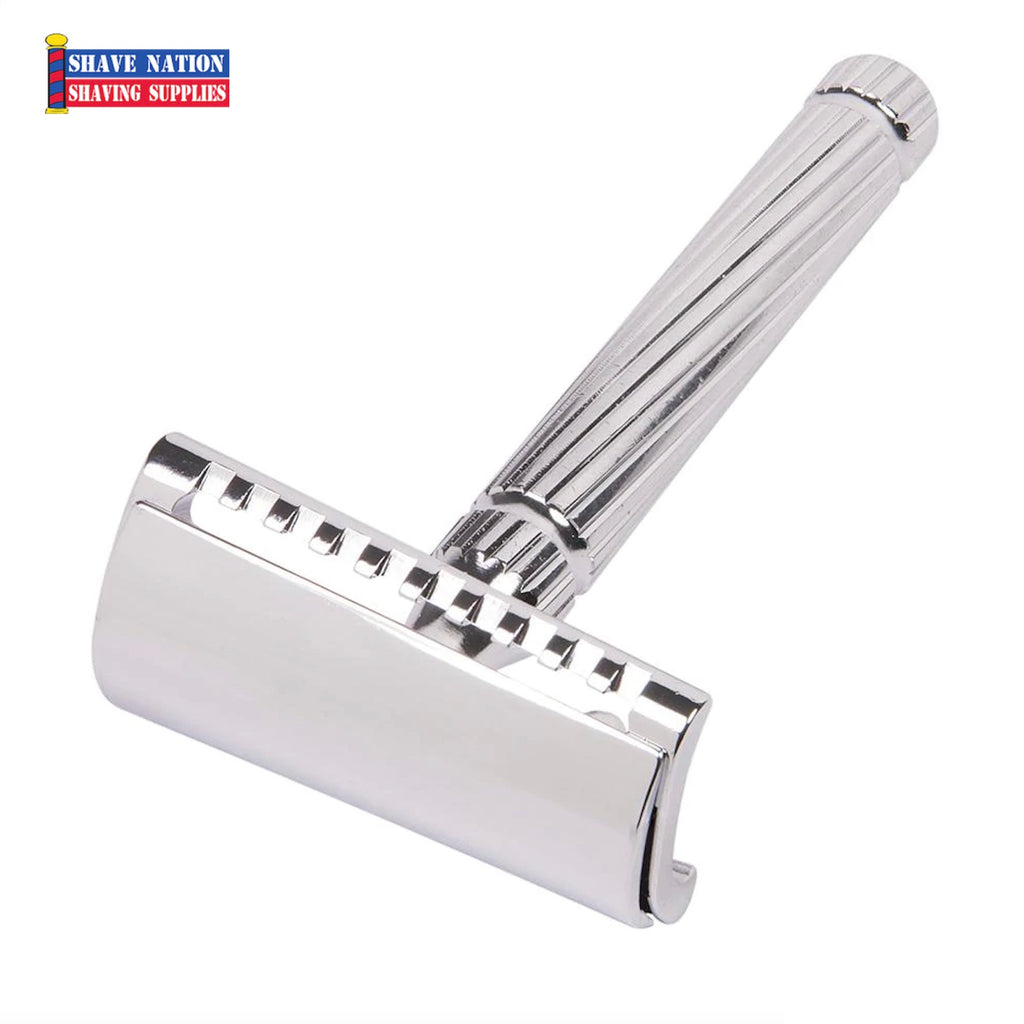 Fatip il Piccolo Storto Chrome Closed Comb Slant Bar Safety Razor