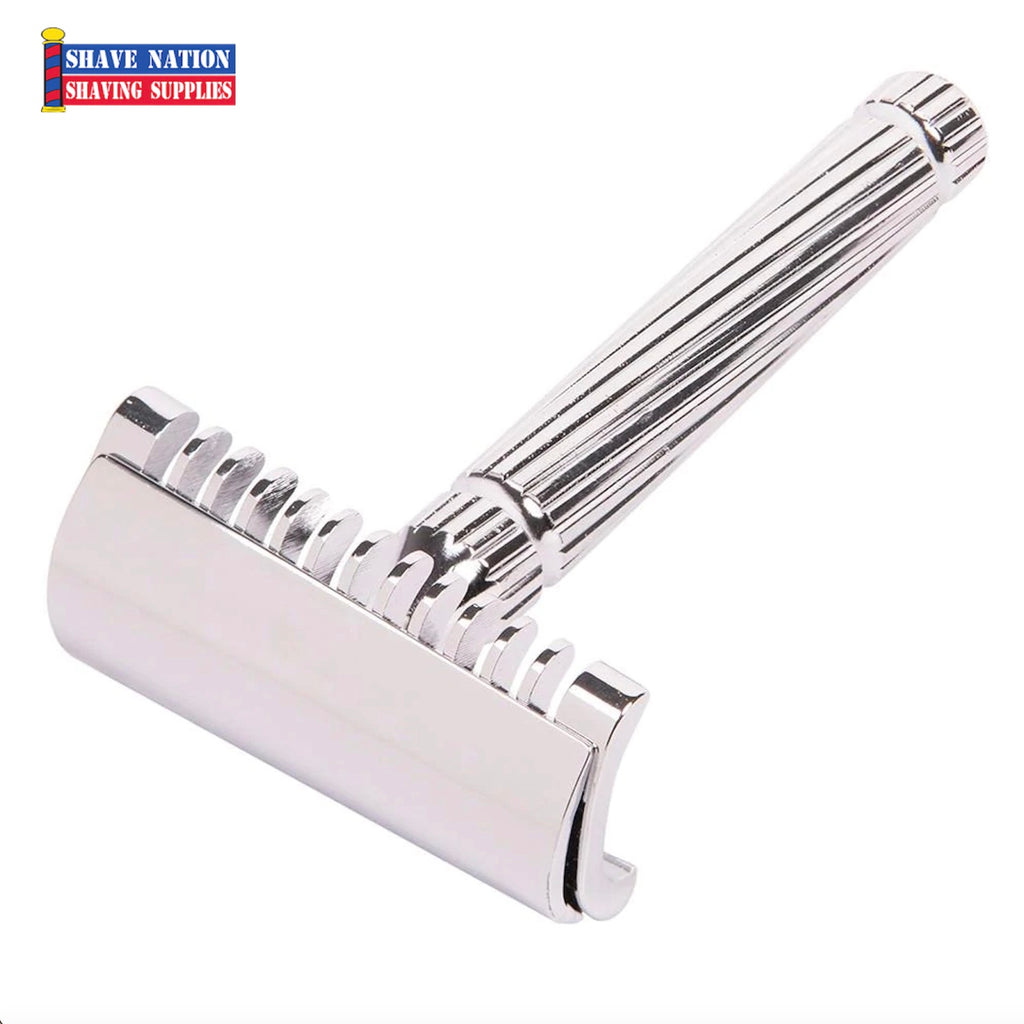 Fatip il Piccolo Storto Chrome Open Comb Slant Bar Safety Razor
