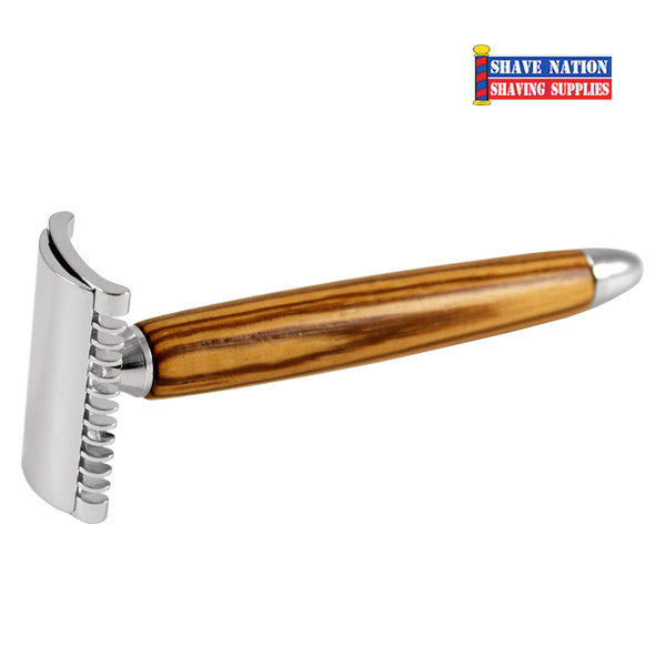 Fatip Razor Zebrano Wood Open Comb