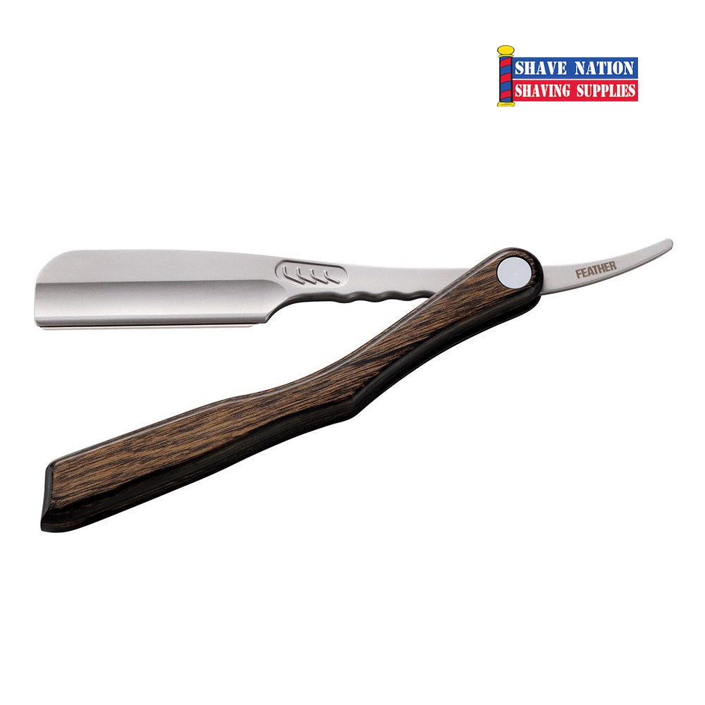 Feather Artist Club Folding Razor - Scotch Wood
