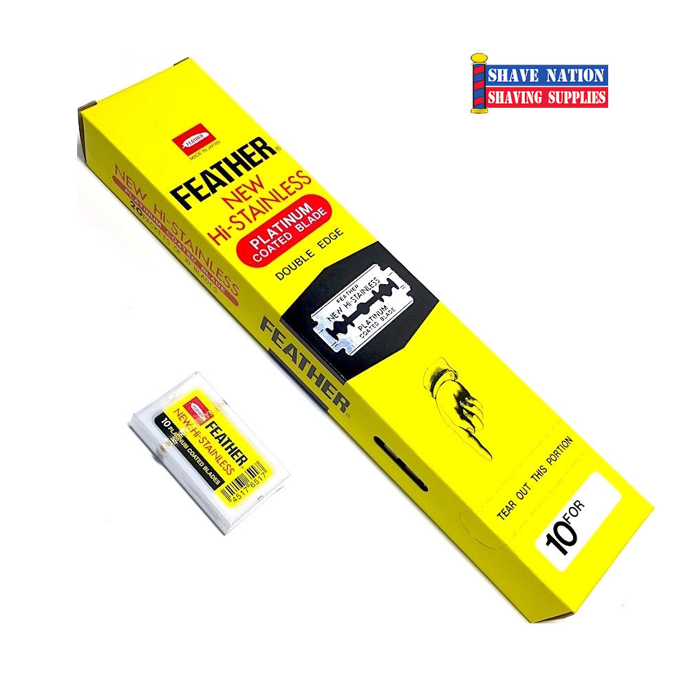 Feather Hi-Stainless DE Blades 10x10 100ct