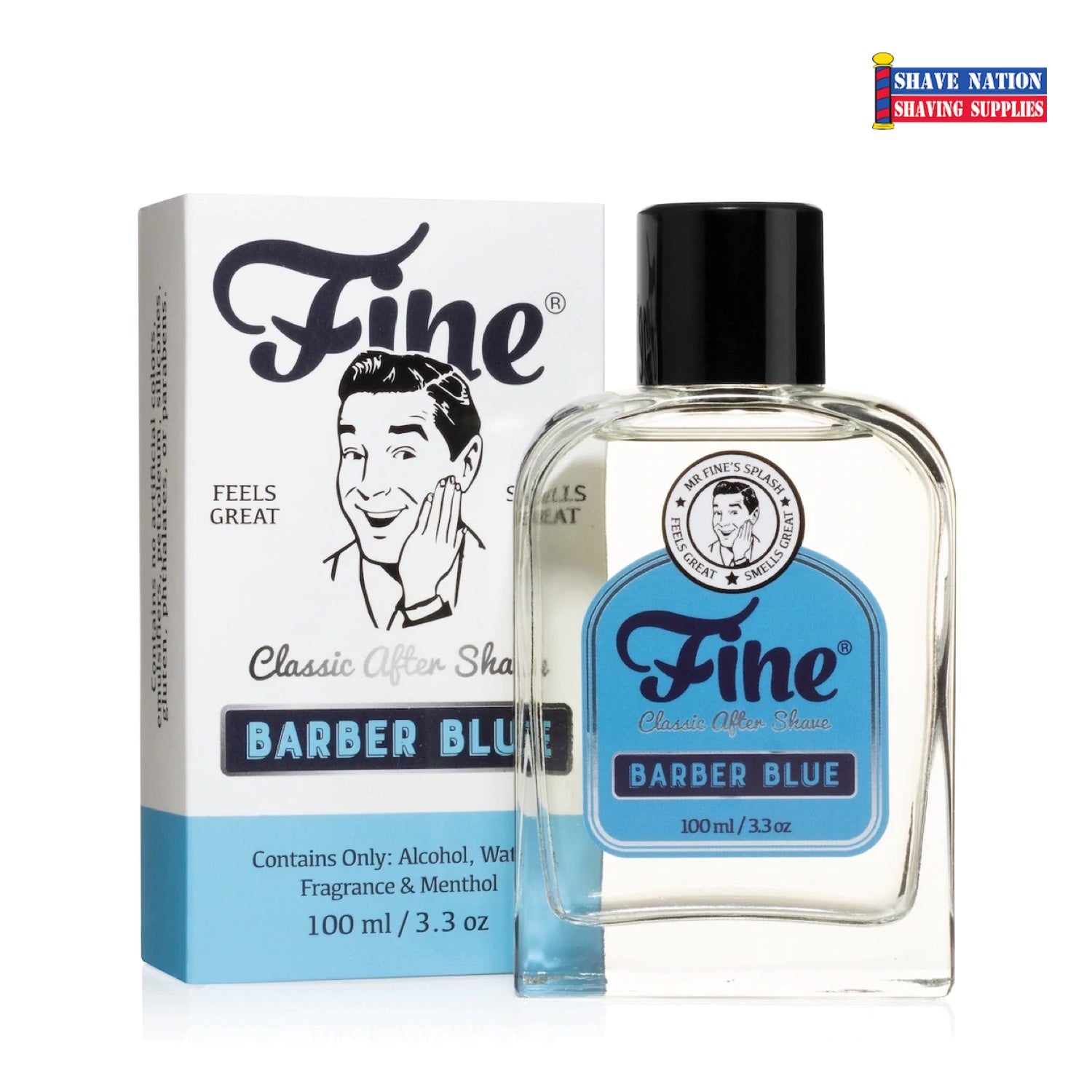 NEW! Fine Accoutrements Barber Blue Aftershave