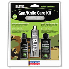 Flitz All-in-One Knife Restoration Care Kit – Clean, Polish, Protect and  Sharpen Your Knives, Microfiber Cloth + Knife Sharpener Included,Grey
