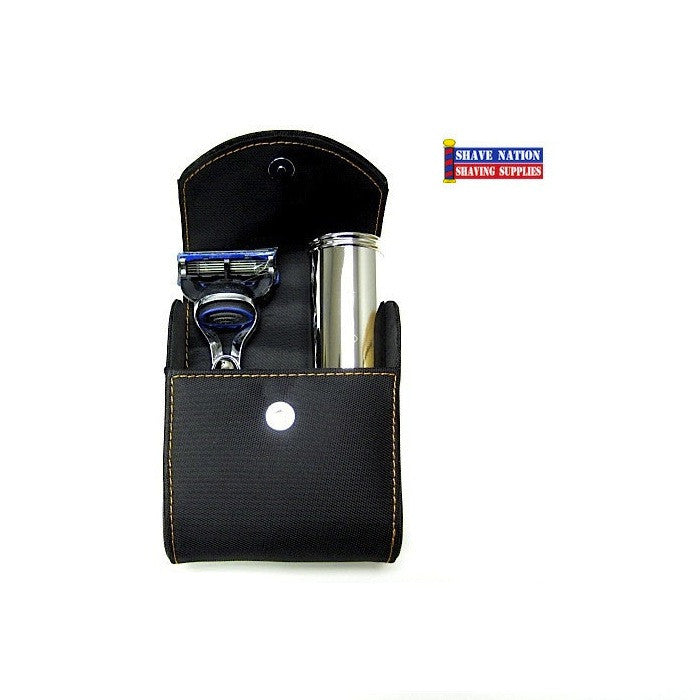 Edwin Jagger Fusion Razor Travel Kit Black-Orange