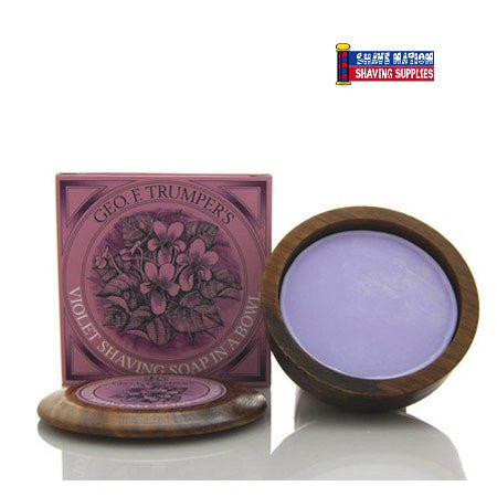 Geo F Trumper Shaving Soap Wood Bowl Violet